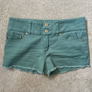 Refuge Green Jean Shorts